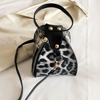 Fashion Women‘S Messenger Bag Creative Coin Purse Pu Leather Bag Trend Print Dumpling Shape Wallet Gift Shoulder Bags
