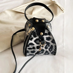 Fashion Women‘S Messenger Bag Creative Coin Purse Pu Leather Bag Trend Print Dumpling Shape Wallet Gift Shoulder Bags
