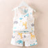 Kids Summer Vest Shorts Set Breathable Baby Clothing