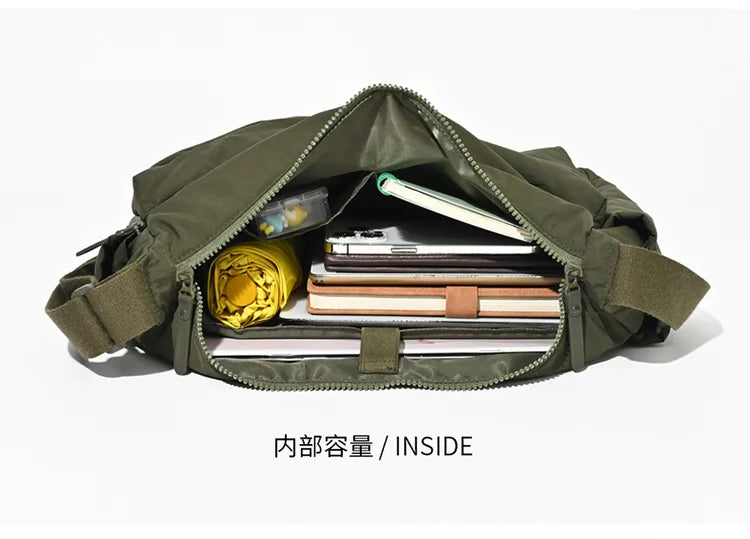 Women Multi Pocket Nylon Messenger Shoulder Bag