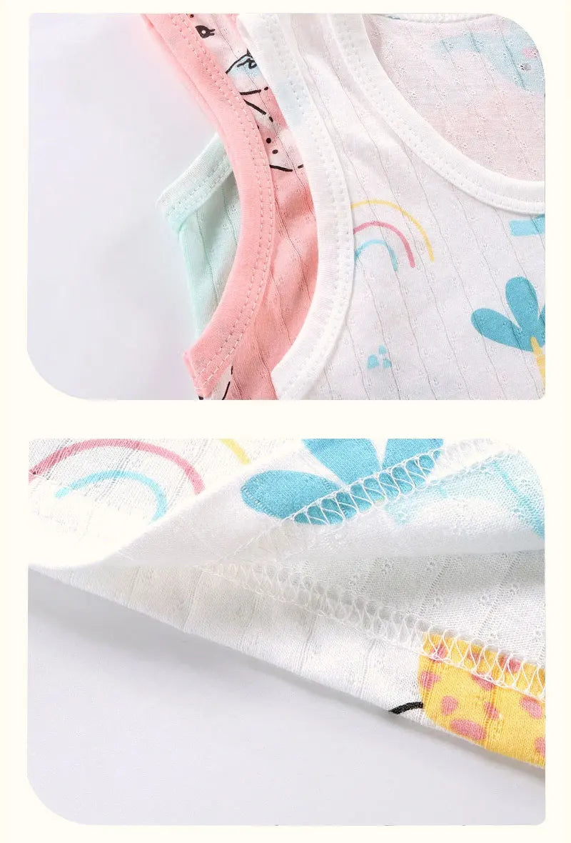 Kids Summer Vest Shorts Set Breathable Baby Clothing