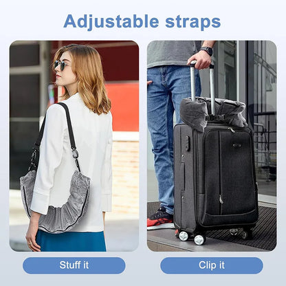 2 in 1 Travel Neck Pillow with Clothing Storage Bag