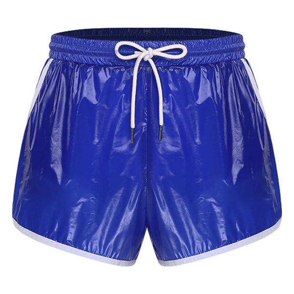 Mens Swimsuit Drawstring Seams Swim Shorts with Pockets Waterpoof Swimming Trunks Shorts Elastic Waistband Swimming Bathing Suit