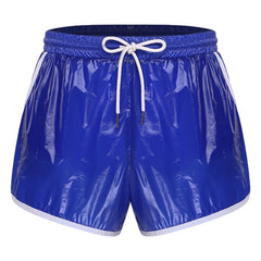 Mens Swimsuit Drawstring Seams Swim Shorts with Pockets Waterpoof Swimming Trunks Shorts Elastic Waistband Swimming Bathing Suit