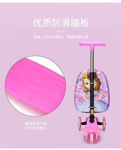 New cute skateboard suitcase scooter children&