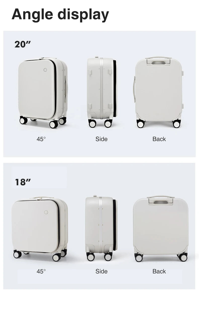 Aluminum Frame Carry On Rolling Luggage Suitcase