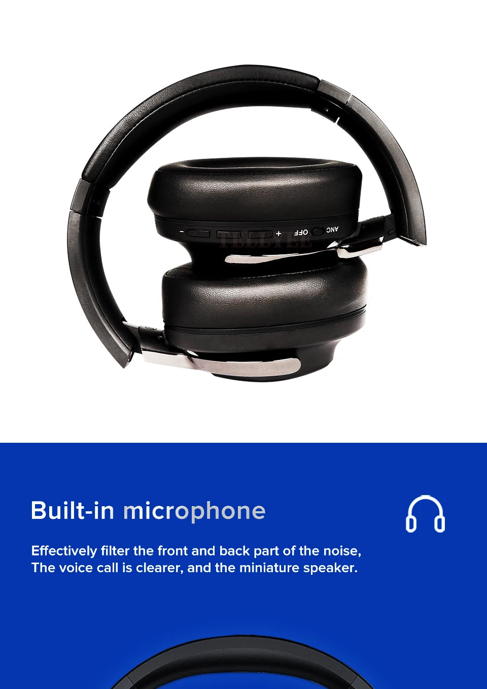 Wireless Bluetooth Noise Cancelling Headphones HiFi Stereo