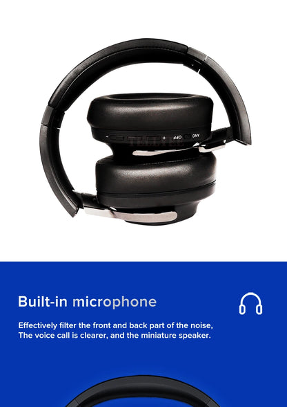 Wireless Bluetooth Noise Cancelling Headphones HiFi Stereo
