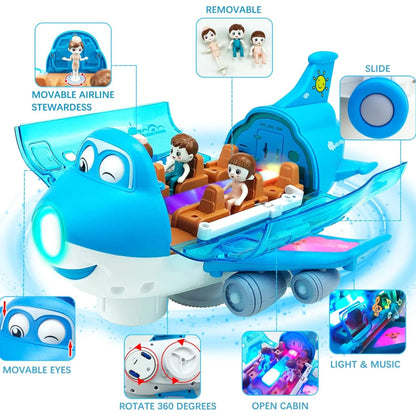 Electric Airplane Toy Model with Lights and Music Kids