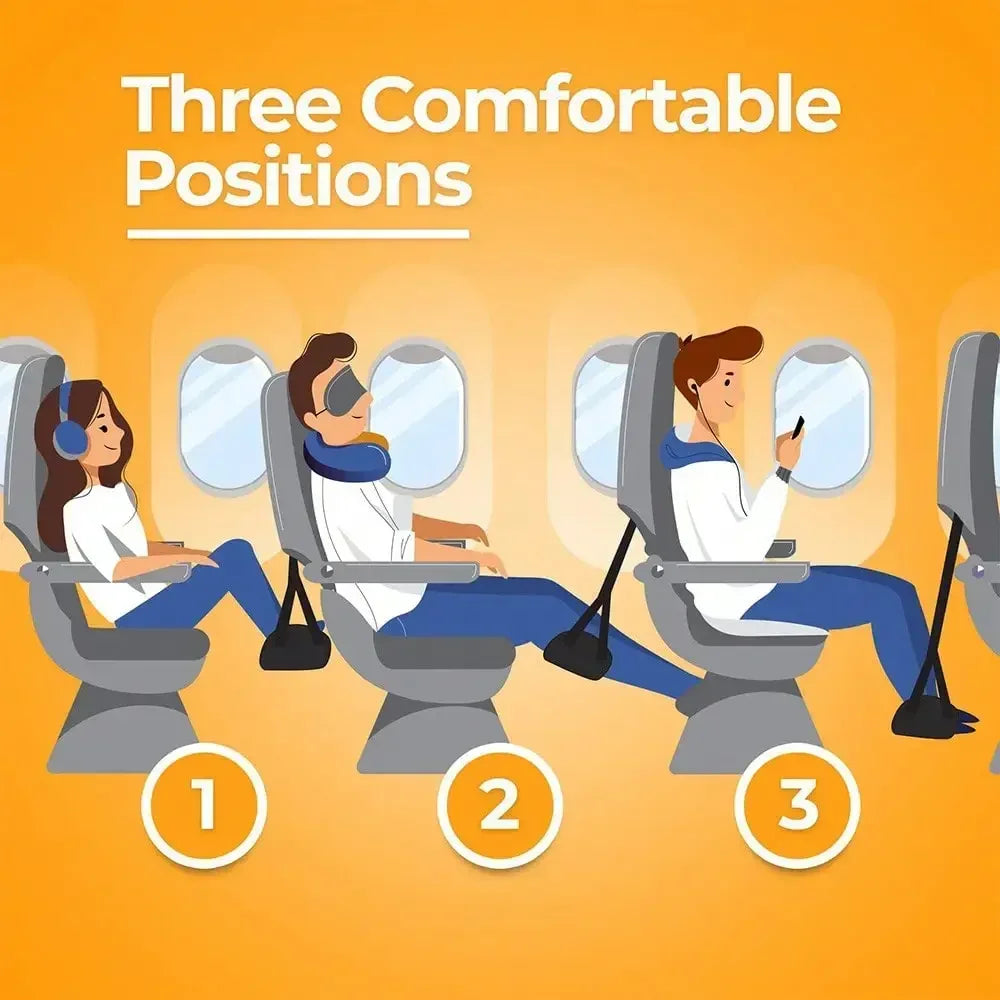 Portable Travel Footrest Hammock for Airplane Comfort