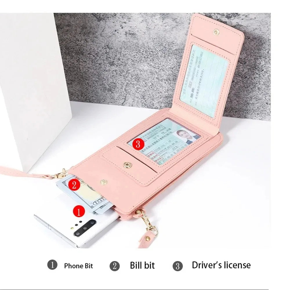 Multi-functional Cell Phone Touch Screen Clutch Bag Women&