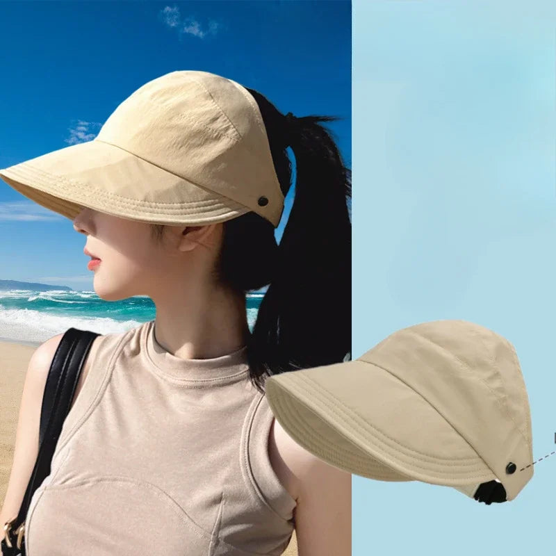 Women Fashion Bucket Hat Sun Protection Face Cover Hat