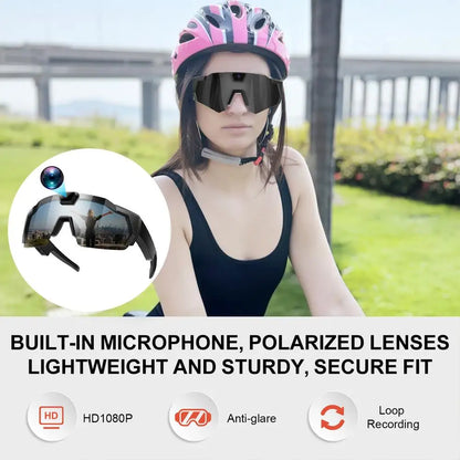 2026 AI Intelligent Glasses For Outdoor Cycling Windproof And Eye Protection Skiing Glasses High-definition Camera Photography