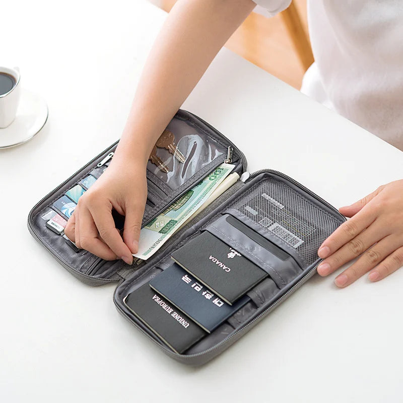 Waterproof RFID Travel Document Organizer Passport Holder