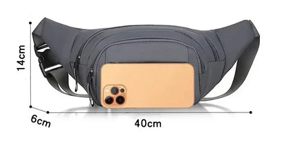 Men Canvas Waist Pack Anti Theft Running Waist Bag