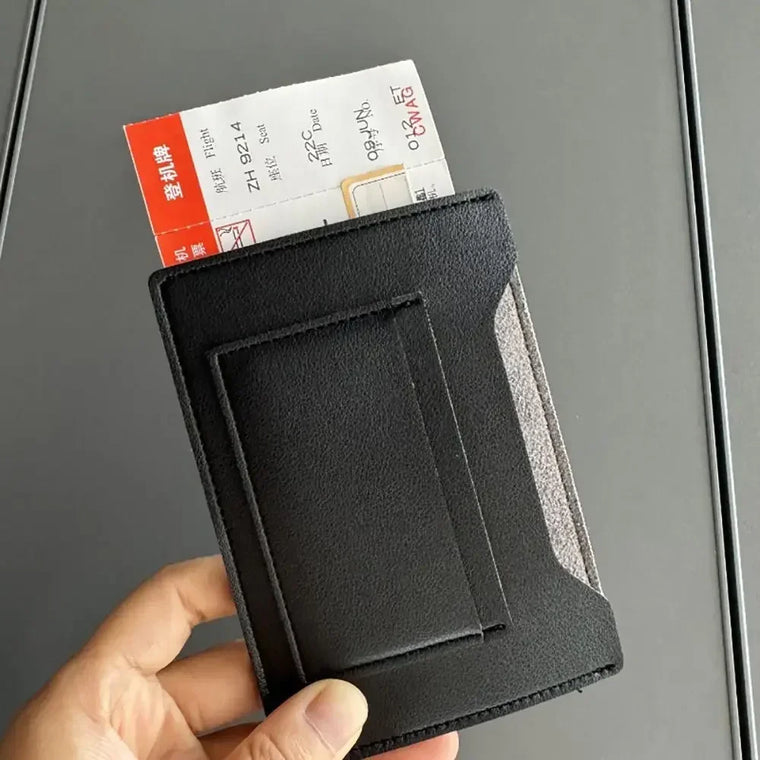 Waterproof RFID Passport Holder Large Capacity Travel Wallet with Multi-Slots for Cards ID Cash & Certificates PU Leather Purse