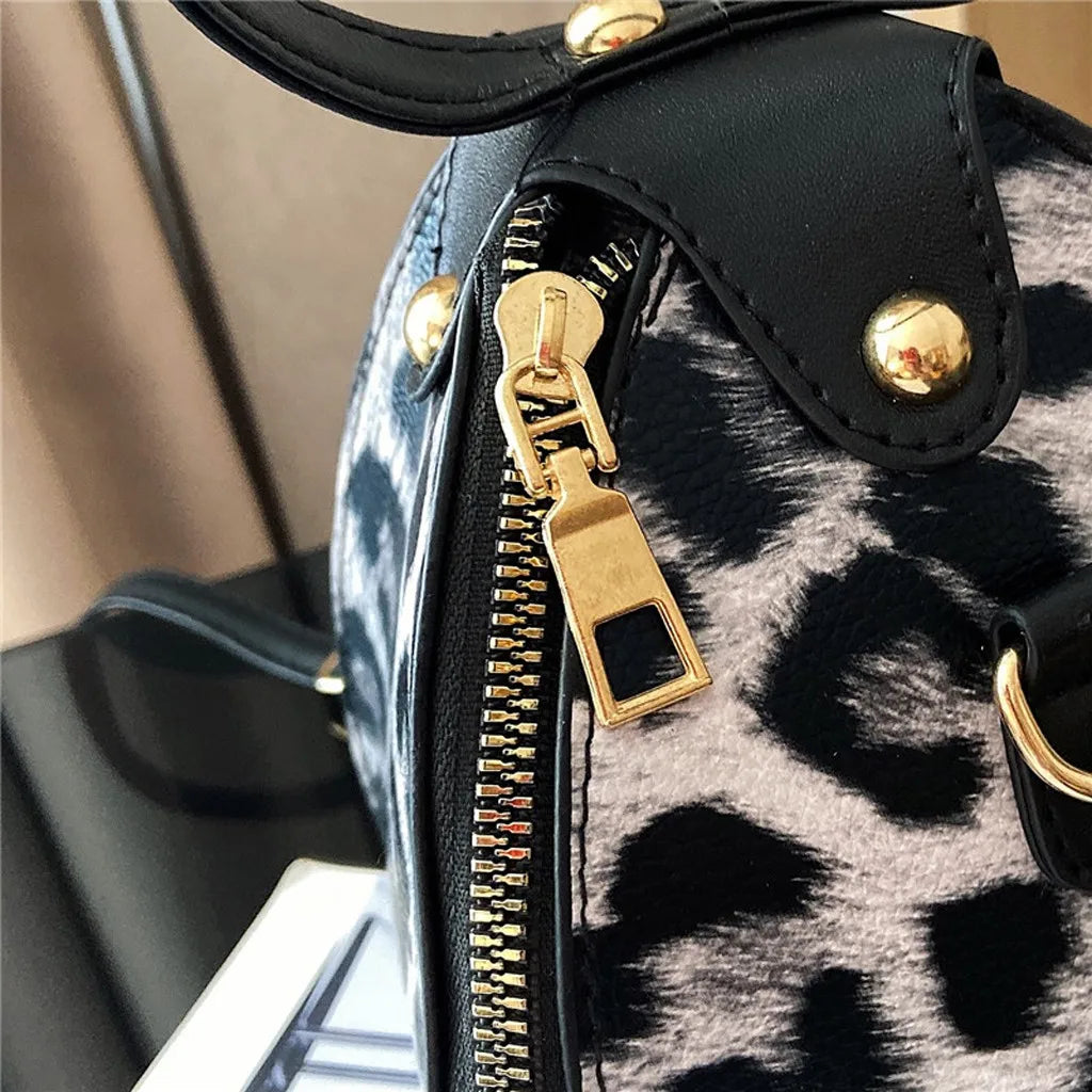 Fashion Women‘S Messenger Bag Creative Coin Purse Pu Leather Bag Trend Print Dumpling Shape Wallet Gift Shoulder Bags