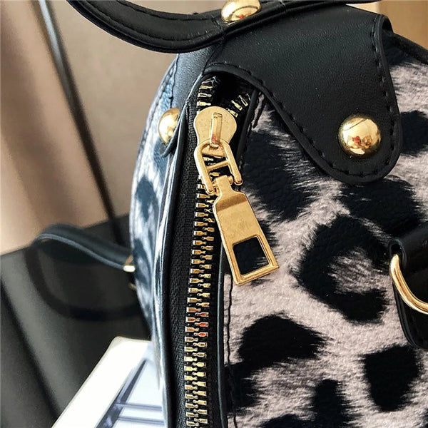 Fashion Women‘S Messenger Bag Creative Coin Purse Pu Leather Bag Trend Print Dumpling Shape Wallet Gift Shoulder Bags
