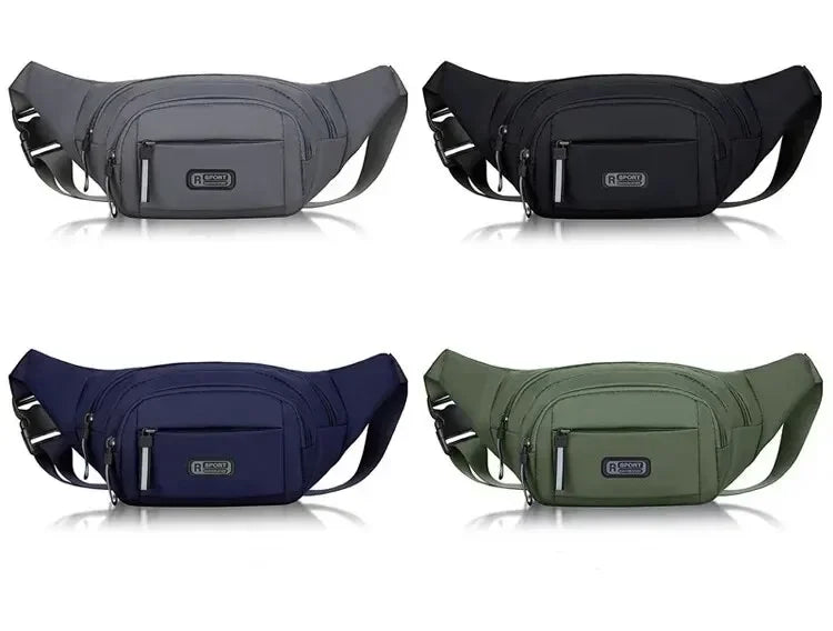 Men Canvas Waist Pack Anti Theft Running Waist Bag