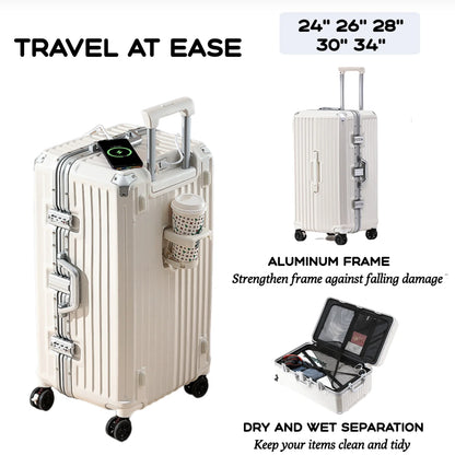 Large Capacity Luggage Set With USB Charging Travel