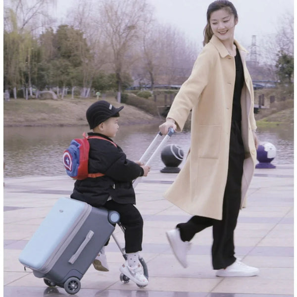 20 Inch Kids' Luggage Travel Bags for Children Suitcases on Wheels Child Travel Suitcase with Guardrails Rolling Luggage Case