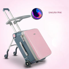 20 Inch Kids' Luggage Travel Bags for Children Suitcases on Wheels Child Travel Suitcase with Guardrails Rolling Luggage Case