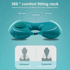 Inflatable Portable Neck Pillow U-shaped Pillow That Can Be Stored And Self Filled Suitable For Outdoor Travel Business Trips