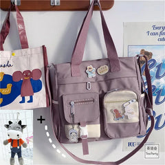 Nylon Waterproof Canvas Women Handbags Shoulder Bag Japanese Ladies Messenger Bag Student School Crossbody Bags for Girl Satchel
