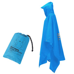 3 In 1 Waterproof Raincoat Lightweight Outdoor Hiking Rain Poncho Rain Jacket Cover Sun Shelter Camping Hiking Cycling Climbing