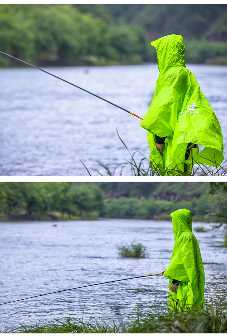 3 In 1 Waterproof Rain Poncho for Hiking and Camping