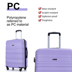 3 Piece Luggage Sets,PC Hardside Suitcase with Expandable,Spinner Wheels, TSA Lock,Carry on Luggage Set