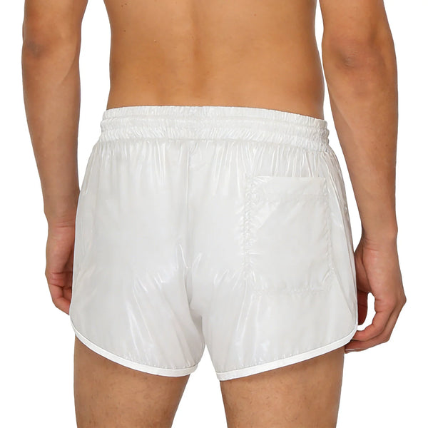 Mens Swimsuit Drawstring Seams Swim Shorts with Pockets Waterpoof Swimming Trunks Shorts Elastic Waistband Swimming Bathing Suit