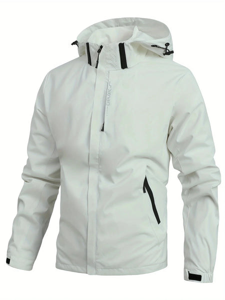 Men Waterproof Rain Jacket Lightweight Outer Hooded Outdoor Raincoat Hiking Windproof Jacket Climbing Outdoor Jackets Couple