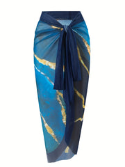2 Piece Swimsuits, V Neck High Stretch One-piece Bathing-suit & Cover Up Sarong Skirt, Women's Swimwear & Clothing