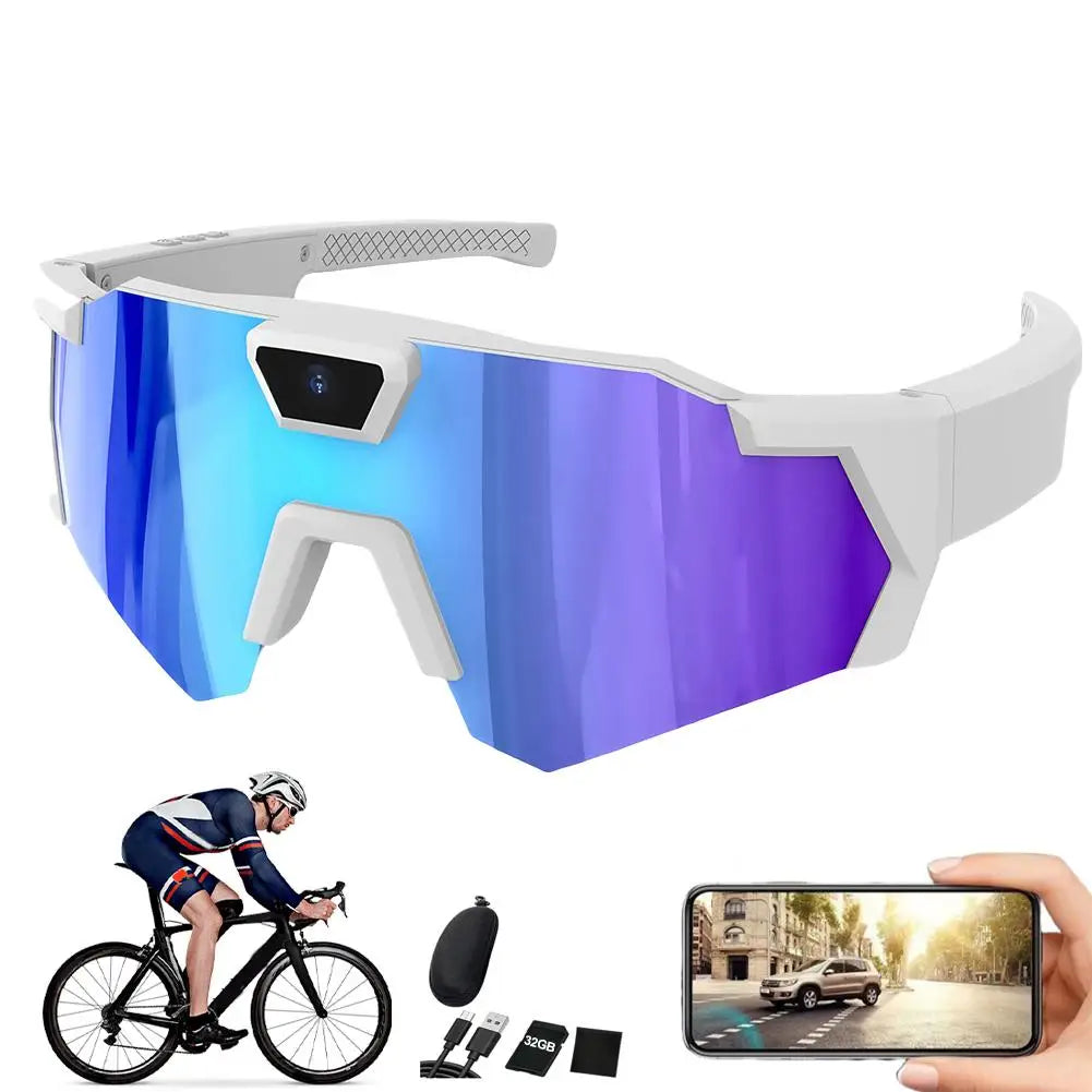 2026 AI Intelligent Glasses For Outdoor Cycling Windproof And Eye Protection Skiing Glasses High-definition Camera Photography