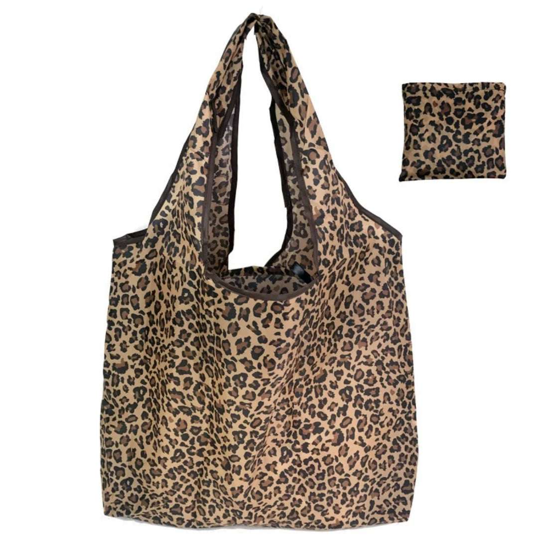 Large Capacity Leopard Print Hand Shopping Bag Women&