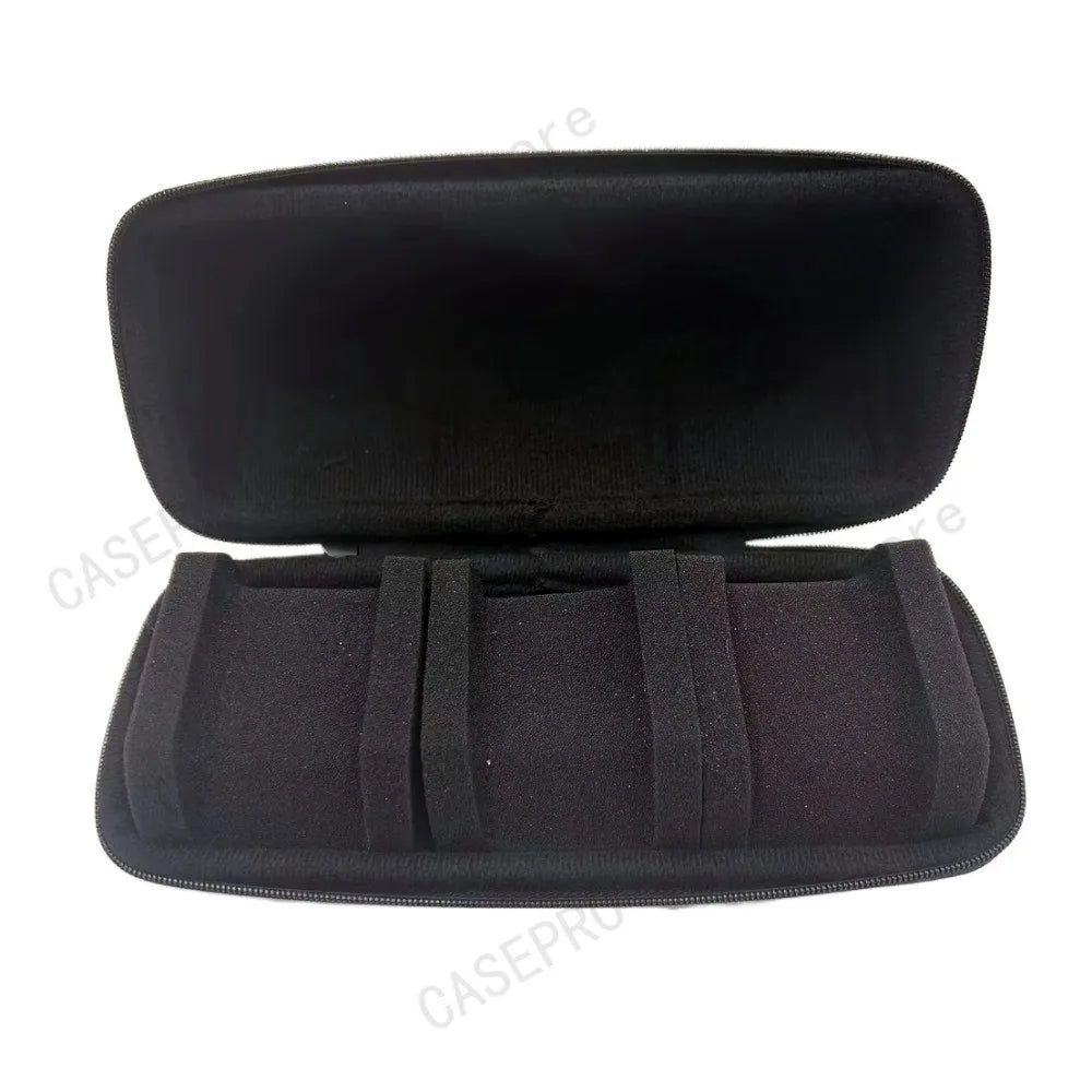 Travel Watch Case for 3 Watches - Durable Nylon Exterior, Secure Clip-On Closure, Elegant Black Display Storage Box