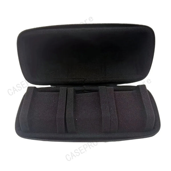 Travel Watch Case for 3 Watches - Durable Nylon Exterior, Secure Clip-On Closure, Elegant Black Display Storage Box