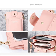 Multi-functional Cell Phone Touch Screen Clutch Bag Women's Wallet Large Capacity Travel Card Holder Passport Holder
