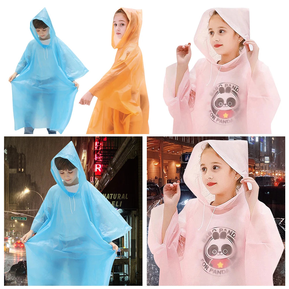 Disposable Raincoat for Kids Outdoor Travel Rainwear
