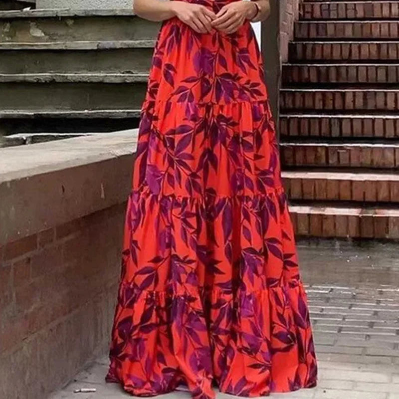 Vacation Women Floral Print Vestidos Summer Women&