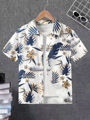 Children's Clothing Hawaiian Shirts for Children Leaf Print Casual Beach Fashion Shirt Outdoor Clothes for Children Short Sleeve