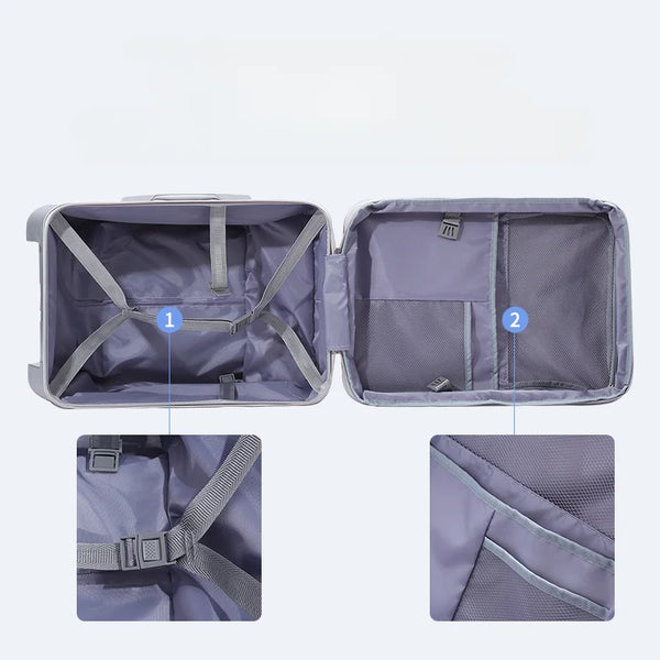 20 Inch Kids' Luggage Travel Bags for Children Suitcases on Wheels Child Travel Suitcase with Guardrails Rolling Luggage Case