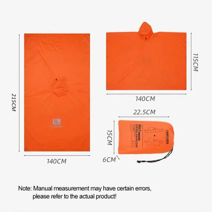 3 In 1 Waterproof Rain Poncho for Hiking and Camping