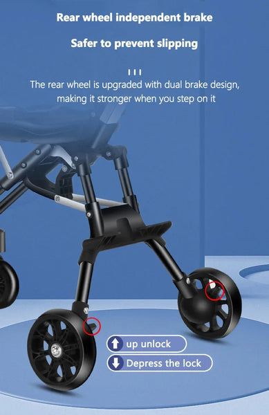 Children Walking Baby Stroller Infant Travel Carriage Cart Four Wheels Stroller Kid Foldable Trolley Baby Lightweight Stroller