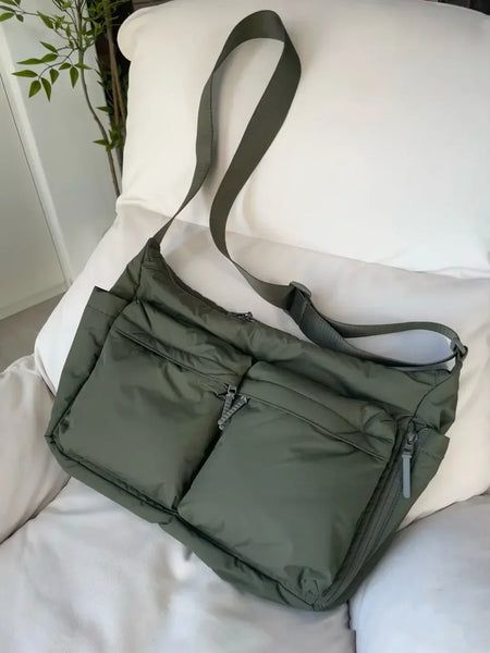 Casual Multi-pocket Messenger Bags for Women Fashion Nylon Shoulder Bag Ladies Large Handbags Female Travel Shopping Tote Purse