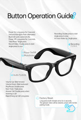 AI Smart Glasses 5 Million Pixels Recording Videos Photo Recognition Answer Translation 290mAh IP66 Waterproof Bluetooth Glasses