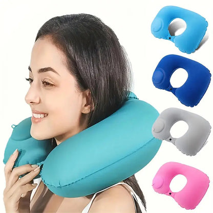 Inflatable Portable Neck Pillow for Travel and Trips