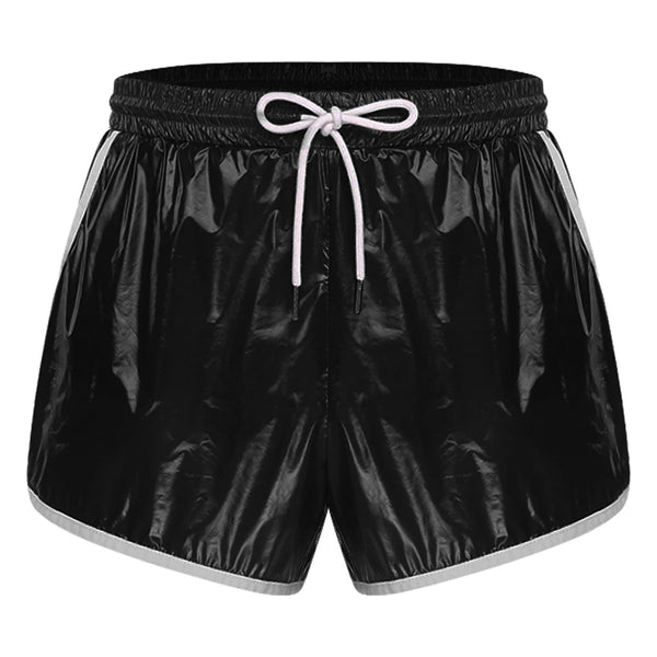 Mens Swimsuit Drawstring Seams Swim Shorts with Pockets Waterpoof Swimming Trunks Shorts Elastic Waistband Swimming Bathing Suit