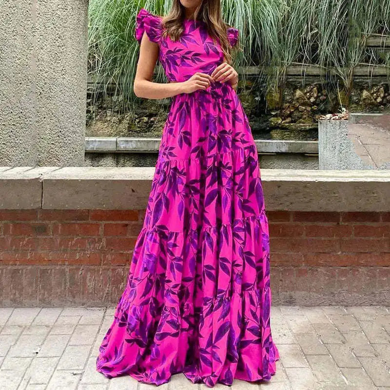 Vacation Women Floral Print Vestidos Summer Women&